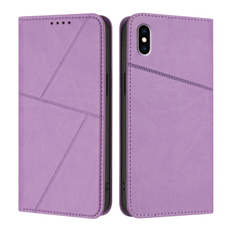 Strong Magnetic Frosted Flip Leather Phone Case, For iPhone XS Max, For iPhone 8 Plus / 7 Plus / 6 Plus