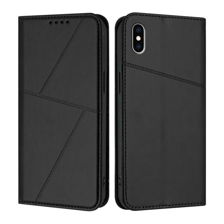 Strong Magnetic Frosted Flip Leather Phone Case, For iPhone XS Max, For iPhone 8 Plus / 7 Plus / 6 Plus