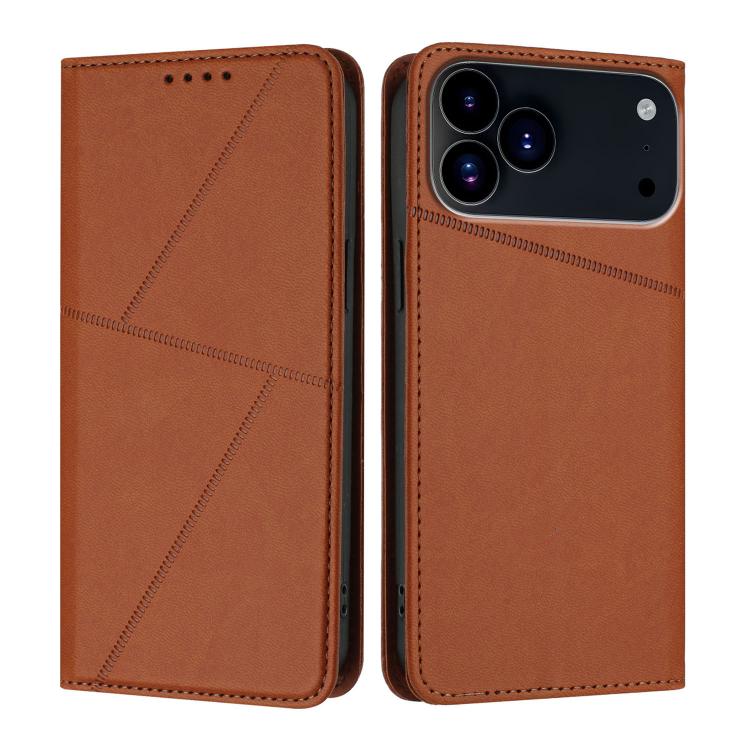 Strong Magnetic Frosted Flip Leather Phone Case, For iPhone 17 Pro Max, For iPhone 17 Pro, For iPhone 17