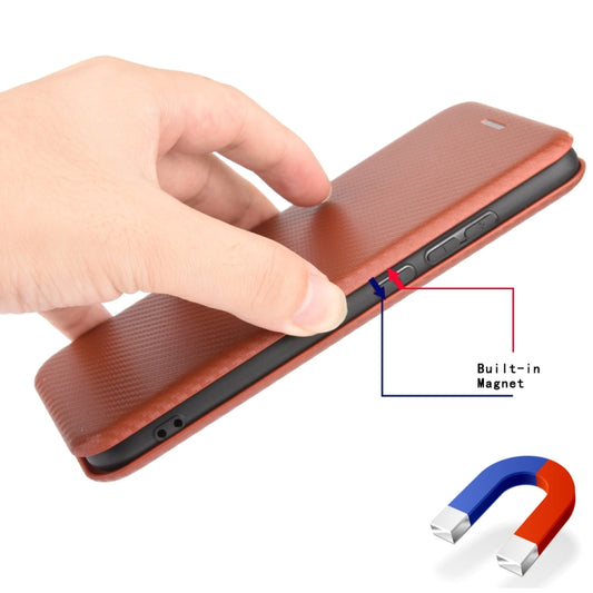 Carbon fiber textured back panel with magnetic closure mechanism closeup