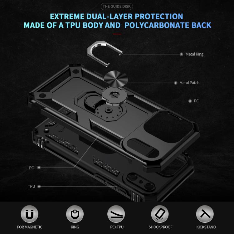 Shockproof TPU Hybrid PC Phone Case with Holder, For iPhone 17 Pro Max, For iPhone 17 Pro, For iPhone 17