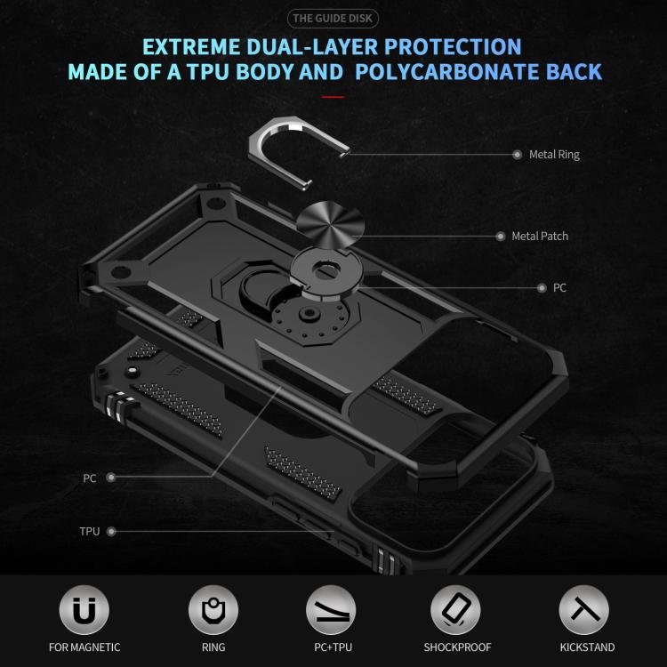 Shockproof TPU Hybrid PC Phone Case with Holder, For iPhone 17 Pro Max, For iPhone 17 Pro, For iPhone 17