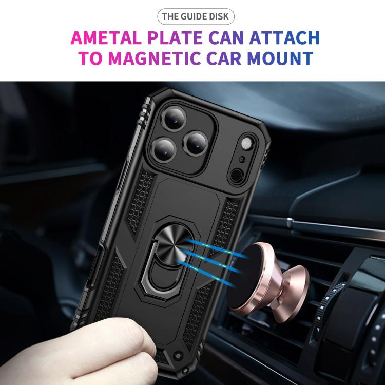 Shockproof TPU Hybrid PC Phone Case with Holder, For iPhone 17 Pro Max, For iPhone 17 Pro, For iPhone 17