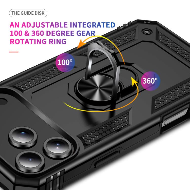 Shockproof TPU Hybrid PC Phone Case with Holder, For iPhone 17 Pro Max, For iPhone 17 Pro, For iPhone 17