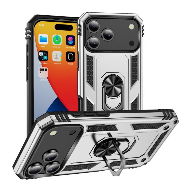 Shockproof TPU Hybrid PC Phone Case with Holder, For iPhone 17 Pro Max, For iPhone 17 Pro, For iPhone 17