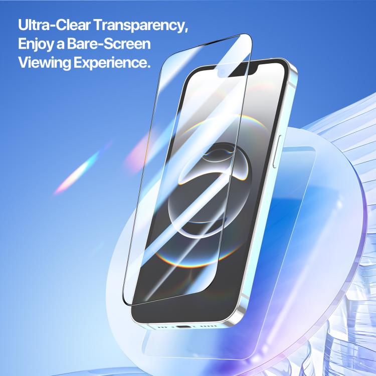 DUX DUCIS Roga Series 2.5D HD Fully Transparent Tempered Screen Protector with Dust Removal Quick-Attach Box, For iPhone 17 Pro Max, For iPhone 17 Pro, For iPhone 17, For iPhone 17 Air, For iPhone 16e, For iPhone 16 Pro Max, For iPhone 16 Pro