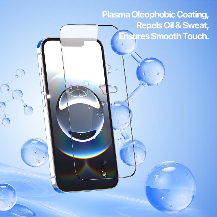 DUX DUCIS Roga Series 2.5D HD Fully Transparent Tempered Screen Protector with Dust Removal Quick-Attach Box, For iPhone 17 Pro Max, For iPhone 17 Pro, For iPhone 17, For iPhone 17 Air, For iPhone 16e, For iPhone 16 Pro Max, For iPhone 16 Pro