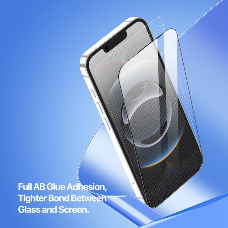DUX DUCIS Roga Series 2.5D HD Fully Transparent Tempered Screen Protector with Dust Removal Quick-Attach Box, For iPhone 17 Pro Max, For iPhone 17 Pro, For iPhone 17, For iPhone 17 Air, For iPhone 16e, For iPhone 16 Pro Max, For iPhone 16 Pro