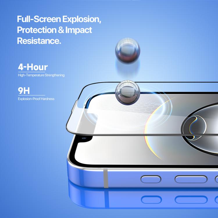 DUX DUCIS Roga Series 2.5D HD Fully Transparent Tempered Screen Protector with Dust Removal Quick-Attach Box, For iPhone 17 Pro Max, For iPhone 17 Pro, For iPhone 17, For iPhone 17 Air, For iPhone 16e, For iPhone 16 Pro Max, For iPhone 16 Pro