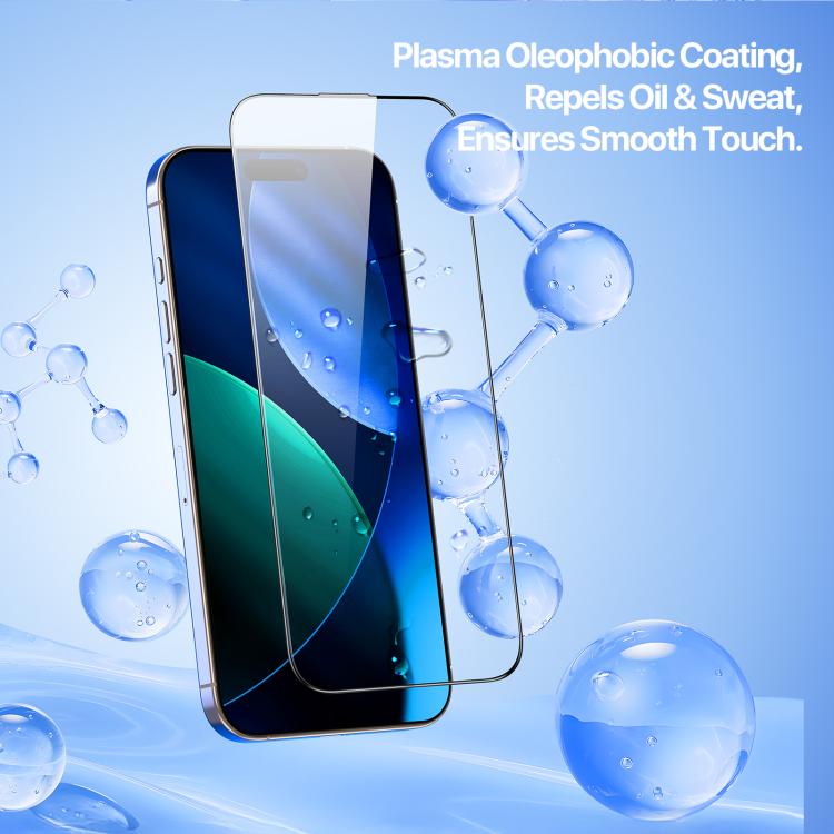 DUX DUCIS Roga Series 2.5D HD Fully Transparent Tempered Screen Protector with Dust Removal Quick-Attach Box, For iPhone 17 Pro Max, For iPhone 17 Pro, For iPhone 17, For iPhone 17 Air, For iPhone 16e, For iPhone 16 Pro Max, For iPhone 16 Pro