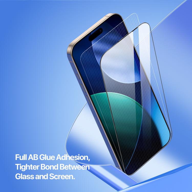 DUX DUCIS Roga Series 2.5D HD Fully Transparent Tempered Screen Protector with Dust Removal Quick-Attach Box, For iPhone 17 Pro Max, For iPhone 17 Pro, For iPhone 17, For iPhone 17 Air, For iPhone 16e, For iPhone 16 Pro Max, For iPhone 16 Pro