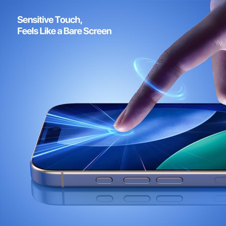 DUX DUCIS Roga Series 2.5D HD Fully Transparent Tempered Screen Protector with Dust Removal Quick-Attach Box, For iPhone 17 Pro Max, For iPhone 17 Pro, For iPhone 17, For iPhone 17 Air, For iPhone 16e, For iPhone 16 Pro Max, For iPhone 16 Pro