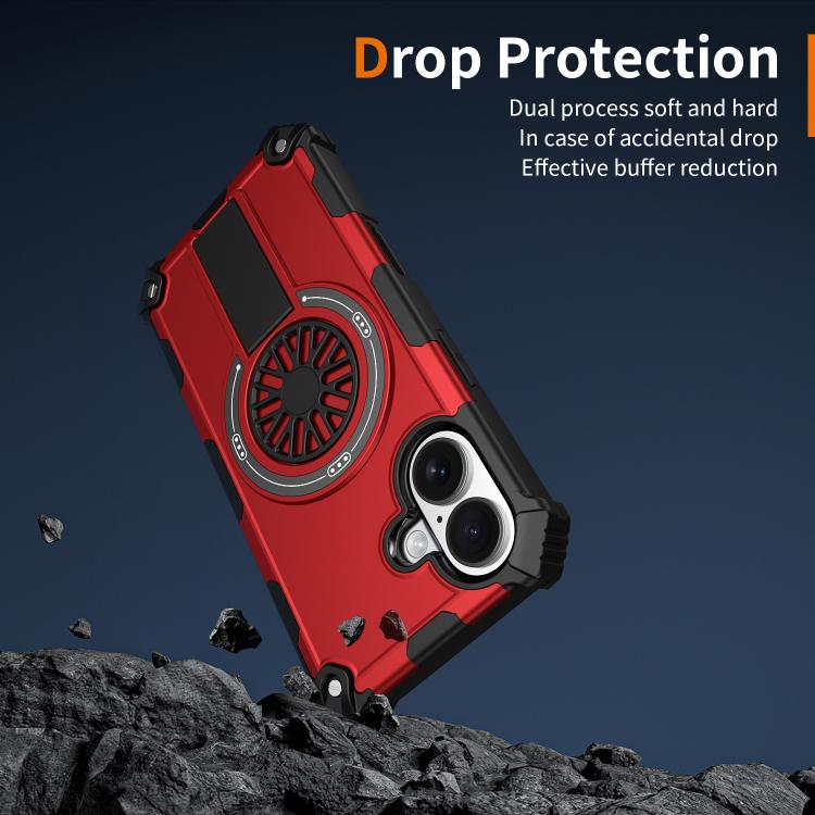 Shockproof Kickstand Metallic Shaft MagSafe Phone Case, For iPhone 15 Pro Max, For iPhone 15 Pro, For iPhone 15