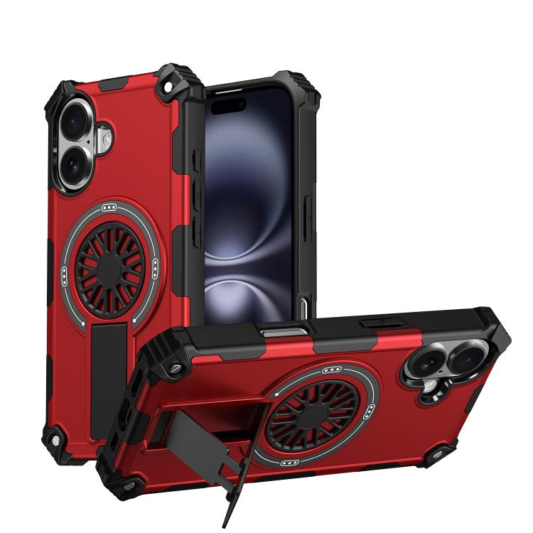 Shockproof Kickstand Metallic Shaft MagSafe Phone Case, For iPhone 15 Pro Max, For iPhone 15 Pro, For iPhone 15