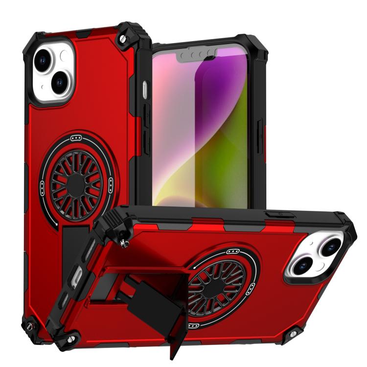 Shockproof Kickstand Metallic Shaft MagSafe Phone Case, For iPhone 15 Pro Max, For iPhone 15 Pro, For iPhone 15