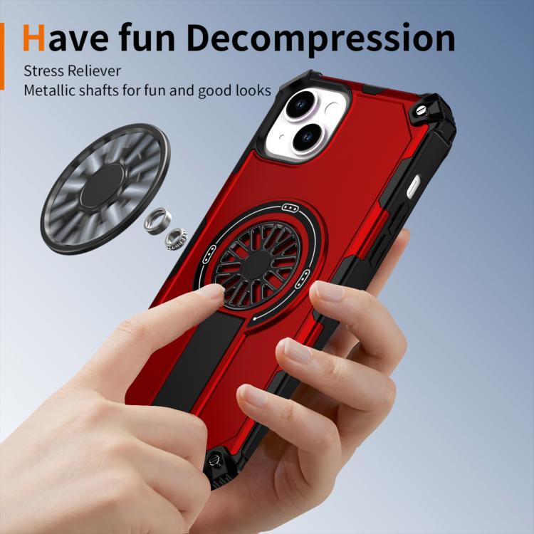 Shockproof Kickstand Metallic Shaft MagSafe Phone Case, For iPhone 15 Pro Max, For iPhone 15 Pro, For iPhone 15