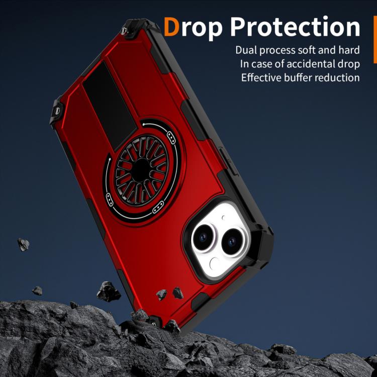 Shockproof Kickstand Metallic Shaft MagSafe Phone Case, For iPhone 15 Pro Max, For iPhone 15 Pro, For iPhone 15