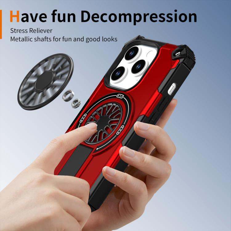 Shockproof Kickstand Metallic Shaft MagSafe Phone Case, For iPhone 14 Pro Max, For iPhone 13 Pro Max, For iPhone 11
