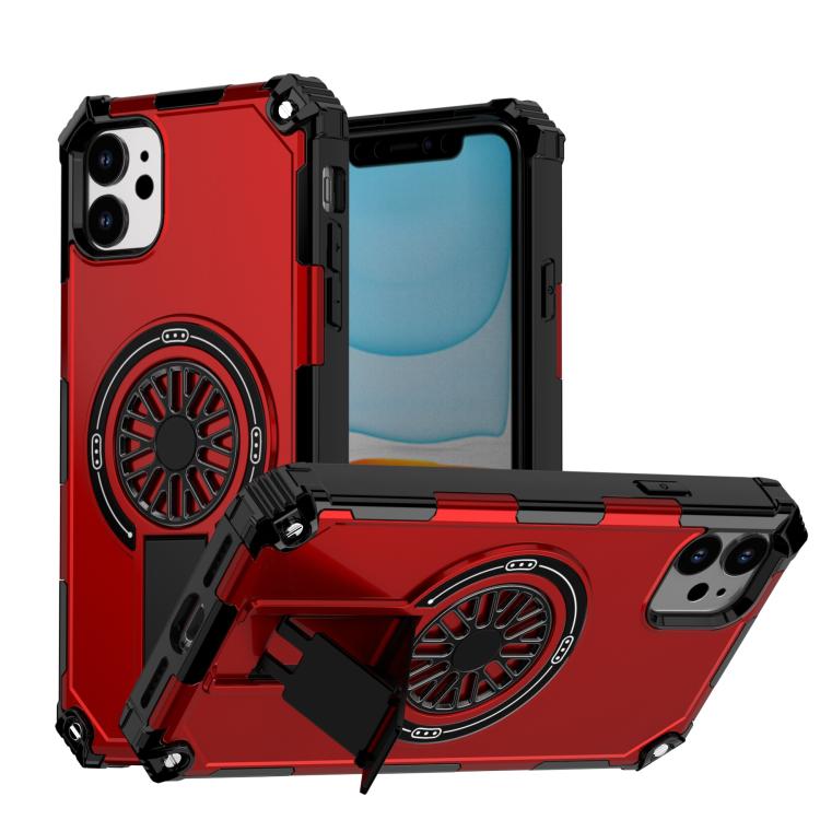 Shockproof Kickstand Metallic Shaft MagSafe Phone Case, For iPhone 14 Pro Max, For iPhone 13 Pro Max, For iPhone 11