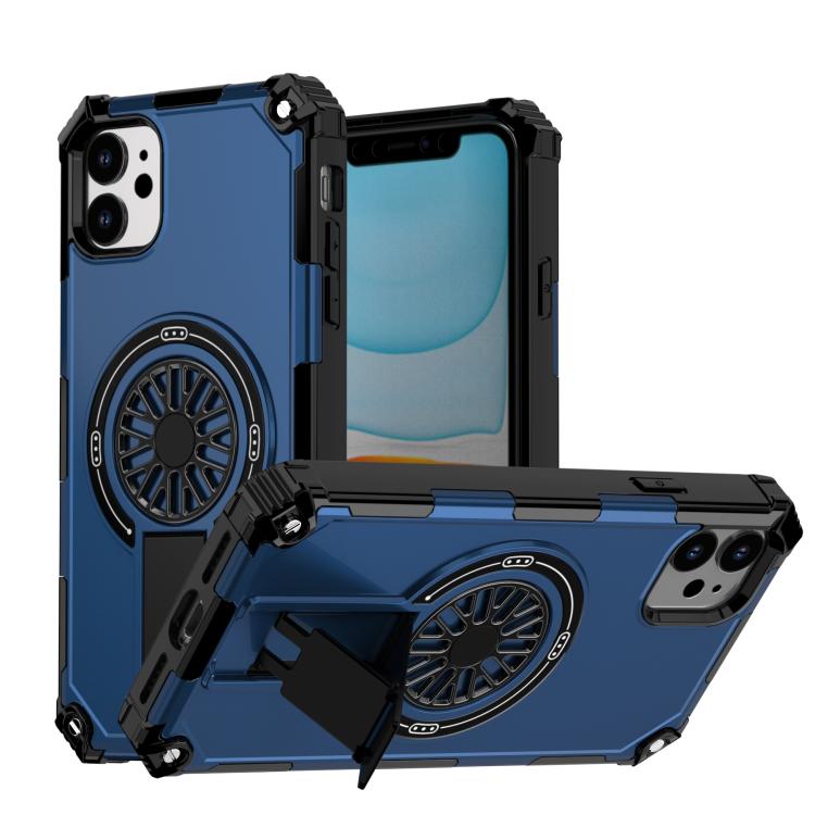 Shockproof Kickstand Metallic Shaft MagSafe Phone Case, For iPhone 14 Pro Max, For iPhone 13 Pro Max, For iPhone 11