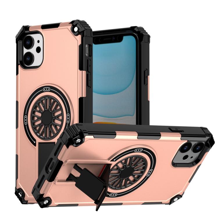 Shockproof Kickstand Metallic Shaft MagSafe Phone Case, For iPhone 14 Pro Max, For iPhone 13 Pro Max, For iPhone 11