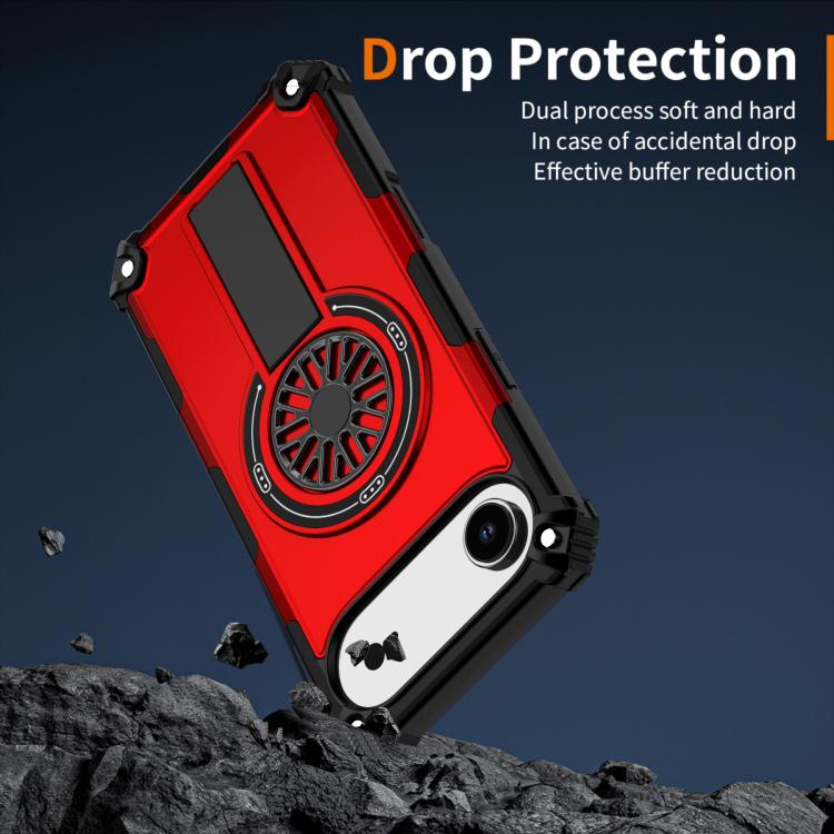 Shockproof Kickstand Metallic Shaft MagSafe Phone Case, For iPhone 16 Pro Max, For iPhone 16 Plus, For iPhone 16