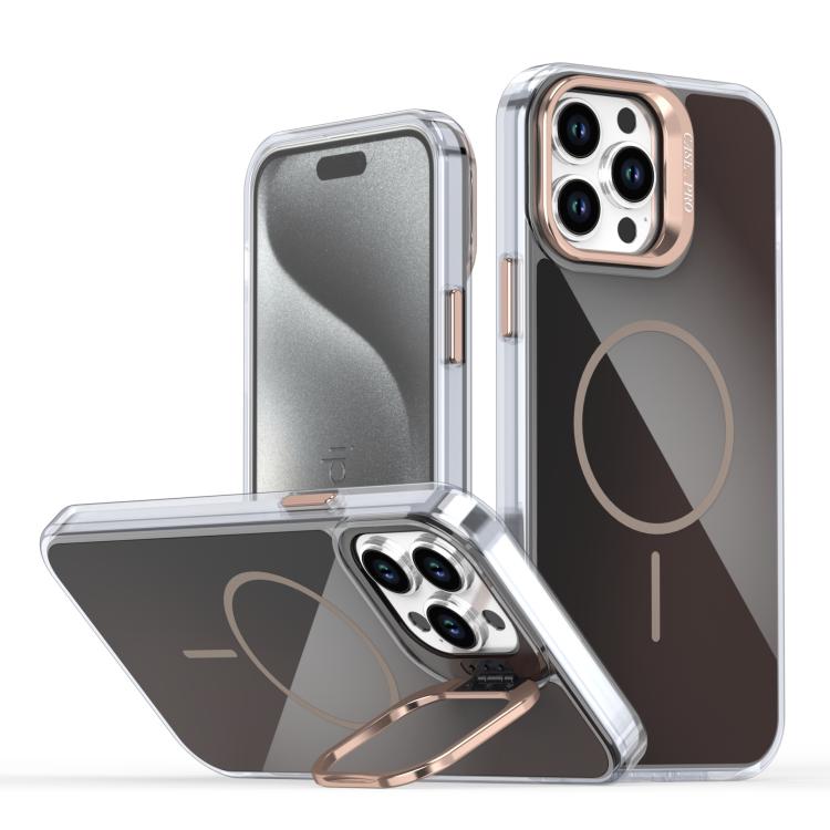 Gradient Discolor Lens Kickstand Magsafe Phone Case, For iPhone 12 Pro Max, For iPhone 11