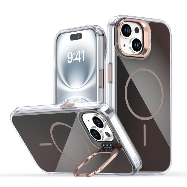 Gradient Discolor Lens Kickstand Magsafe Phone Case, For iPhone 12 Pro Max, For iPhone 11