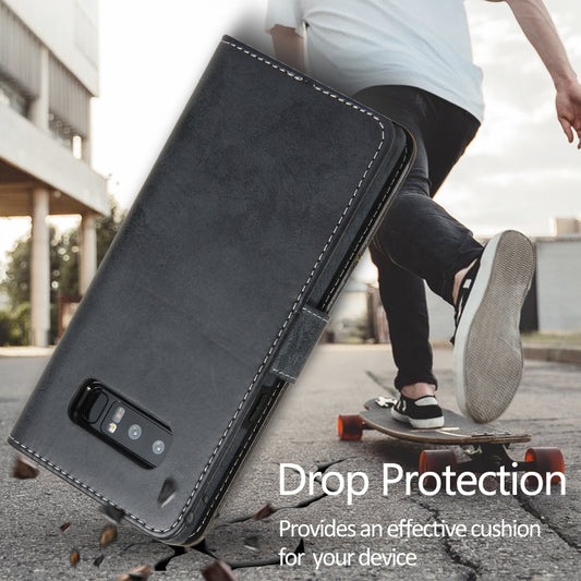 Phone case wallet featuring multiple card slots and ID window for Galaxy Note