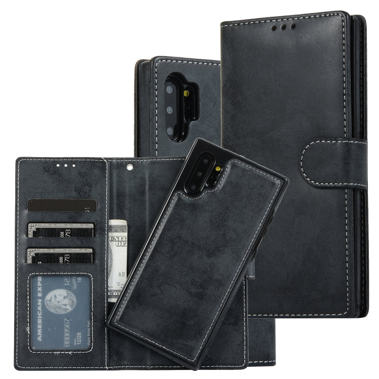 Retro 2 in 1 Detachable Magnetic Horizontal Flip TPU + PU Leather Case with Holder & Card Slots & Photo Frame & Wallet, For Samsung Galaxy Note8, For Samsung Galaxy Note9, For Samsung Galaxy Note10, For Samsung Galaxy Note10+