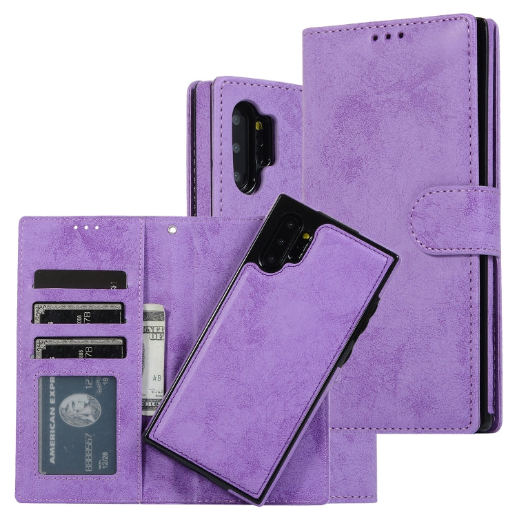 Retro 2 in 1 Detachable Magnetic Horizontal Flip TPU + PU Leather Case with Holder & Card Slots & Photo Frame & Wallet, For Samsung Galaxy Note8, For Samsung Galaxy Note9, For Samsung Galaxy Note10, For Samsung Galaxy Note10+