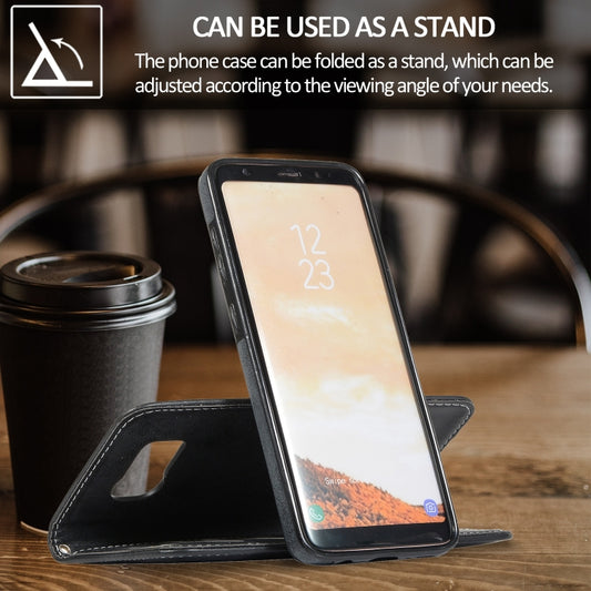 Protective leather case with detachable TPU layer for Samsung S8 and S9 models