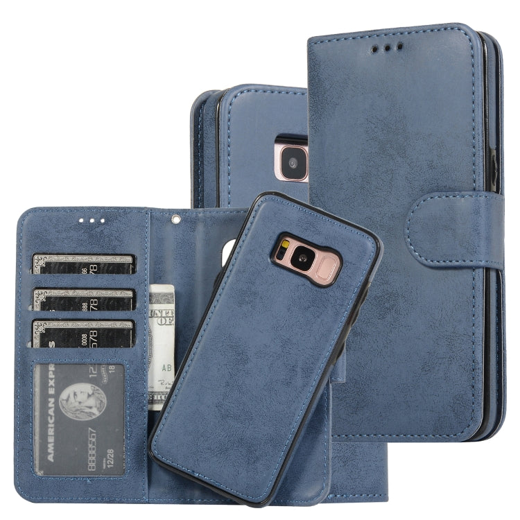 Retro 2 in 1 Detachable Magnetic Horizontal Flip TPU + PU Leather Case with Holder & Card Slots & Photo Frame & Wallet, For Samsung Galaxy S8, For Samsung Galaxy S8+, For Samsung Galaxy S9, For Samsung Galaxy S9+