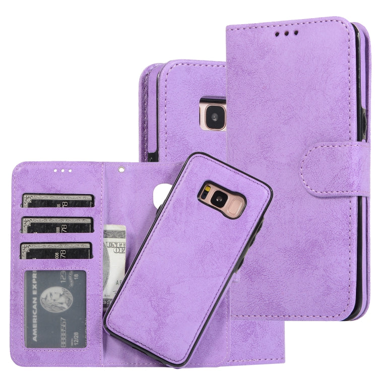 Retro 2 in 1 Detachable Magnetic Horizontal Flip TPU + PU Leather Case with Holder & Card Slots & Photo Frame & Wallet, For Samsung Galaxy S8, For Samsung Galaxy S8+, For Samsung Galaxy S9, For Samsung Galaxy S9+
