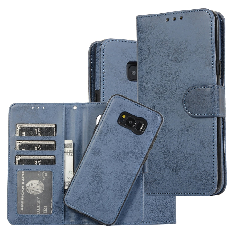 Retro 2 in 1 Detachable Magnetic Horizontal Flip TPU + PU Leather Case with Holder & Card Slots & Photo Frame & Wallet, For Samsung Galaxy S8, For Samsung Galaxy S8+, For Samsung Galaxy S9, For Samsung Galaxy S9+