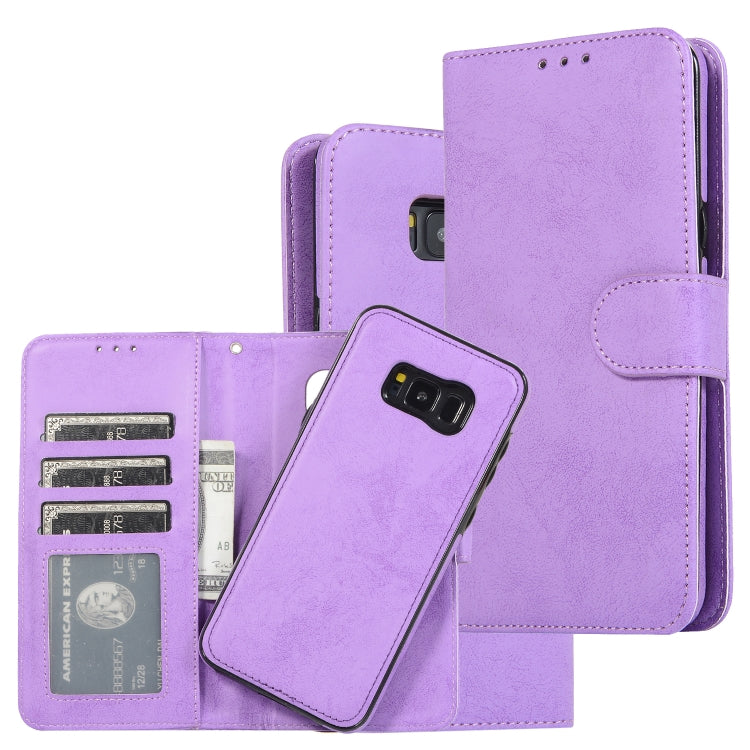 Retro 2 in 1 Detachable Magnetic Horizontal Flip TPU + PU Leather Case with Holder & Card Slots & Photo Frame & Wallet, For Samsung Galaxy S8, For Samsung Galaxy S8+, For Samsung Galaxy S9, For Samsung Galaxy S9+