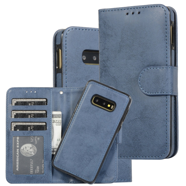 Retro 2 in 1 Detachable Magnetic Horizontal Flip TPU + PU Leather Case with Holder & Card Slots & Photo Frame & Wallet, For Samsung Galaxy S10, For Samsung Galaxy S10e, For Samsung Galaxy S10+, For Samsung Galaxy S20