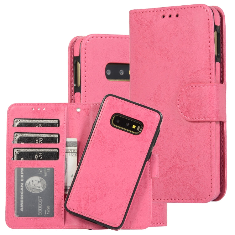 Retro 2 in 1 Detachable Magnetic Horizontal Flip TPU + PU Leather Case with Holder & Card Slots & Photo Frame & Wallet, For Samsung Galaxy S10, For Samsung Galaxy S10e, For Samsung Galaxy S10+, For Samsung Galaxy S20