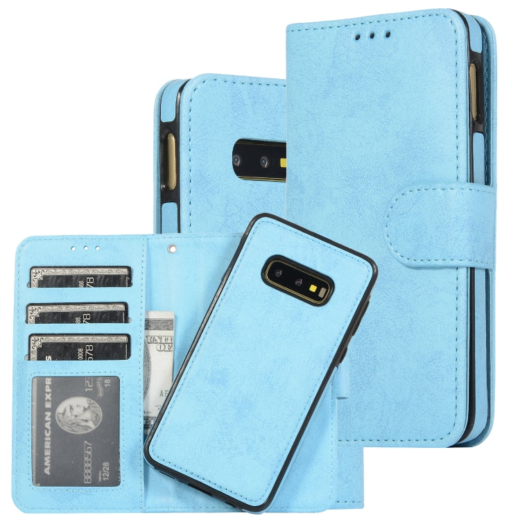 Retro 2 in 1 Detachable Magnetic Horizontal Flip TPU + PU Leather Case with Holder & Card Slots & Photo Frame & Wallet, For Samsung Galaxy S10, For Samsung Galaxy S10e, For Samsung Galaxy S10+, For Samsung Galaxy S20