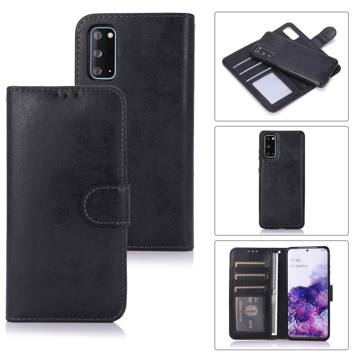 Retro 2 in 1 Detachable Magnetic Horizontal Flip TPU + PU Leather Case with Holder & Card Slots & Photo Frame & Wallet, For Samsung Galaxy S10, For Samsung Galaxy S10e, For Samsung Galaxy S10+, For Samsung Galaxy S20