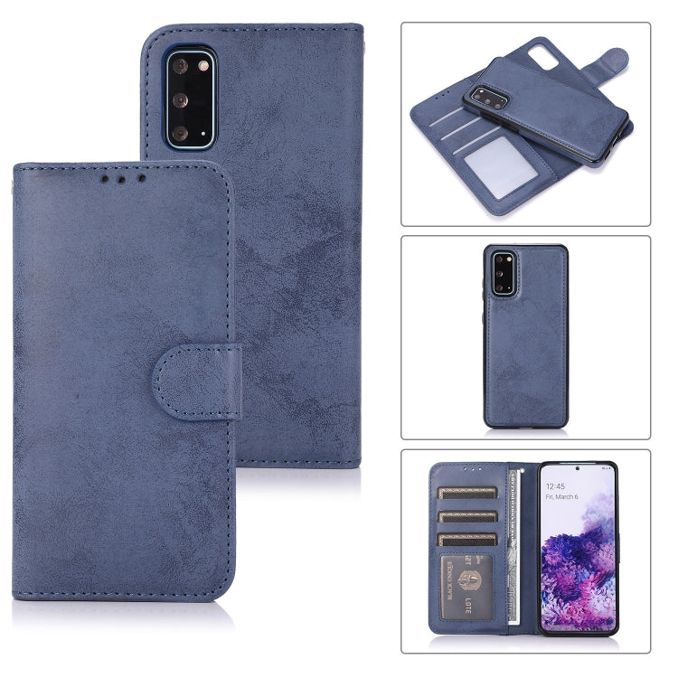 Retro 2 in 1 Detachable Magnetic Horizontal Flip TPU + PU Leather Case with Holder & Card Slots & Photo Frame & Wallet, For Samsung Galaxy S10, For Samsung Galaxy S10e, For Samsung Galaxy S10+, For Samsung Galaxy S20