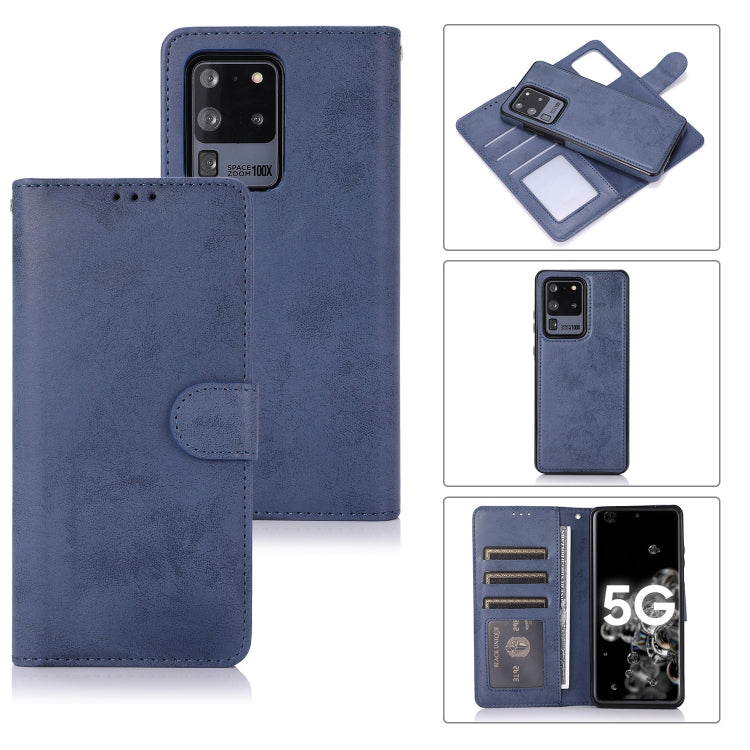 Retro 2 in 1 Detachable Magnetic Horizontal Flip TPU + PU Leather Case with Holder & Card Slots & Photo Frame & Wallet, For Samsung Galaxy S20+, For Samsung Galaxy S20 Ultra