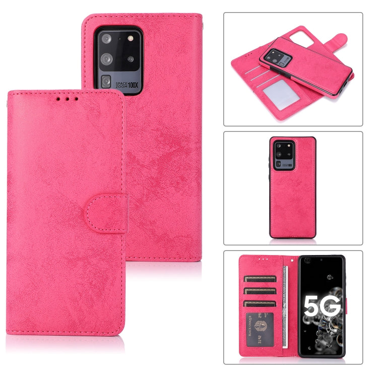 Retro 2 in 1 Detachable Magnetic Horizontal Flip TPU + PU Leather Case with Holder & Card Slots & Photo Frame & Wallet, For Samsung Galaxy S20+, For Samsung Galaxy S20 Ultra