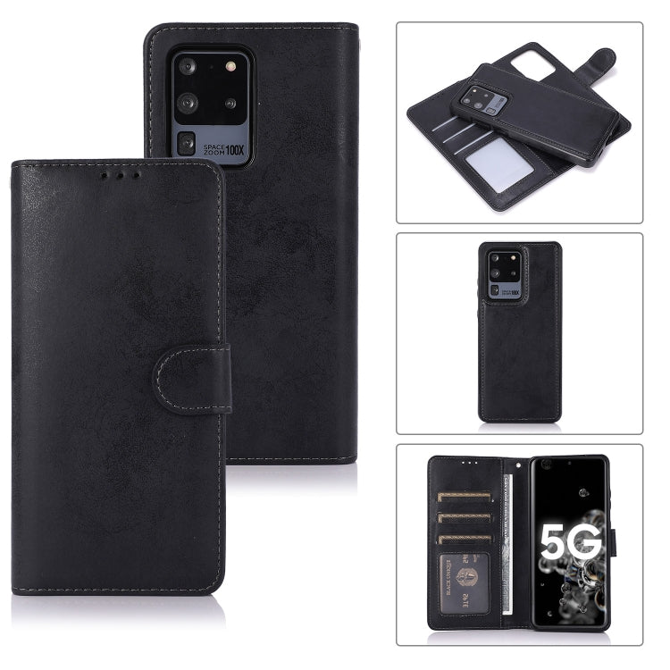 Retro 2 in 1 Detachable Magnetic Horizontal Flip TPU + PU Leather Case with Holder & Card Slots & Photo Frame & Wallet, For Samsung Galaxy S20+, For Samsung Galaxy S20 Ultra