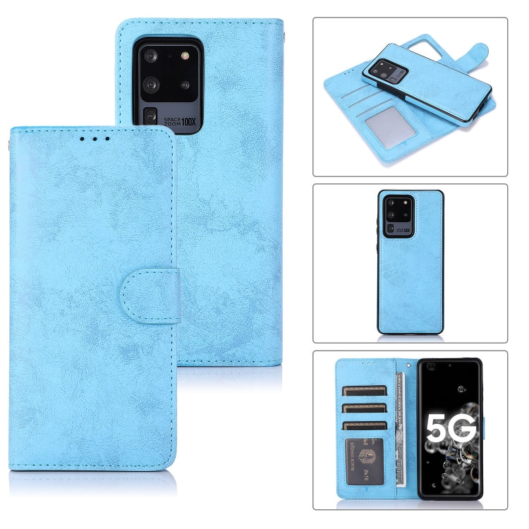 Retro 2 in 1 Detachable Magnetic Horizontal Flip TPU + PU Leather Case with Holder & Card Slots & Photo Frame & Wallet, For Samsung Galaxy S20+, For Samsung Galaxy S20 Ultra