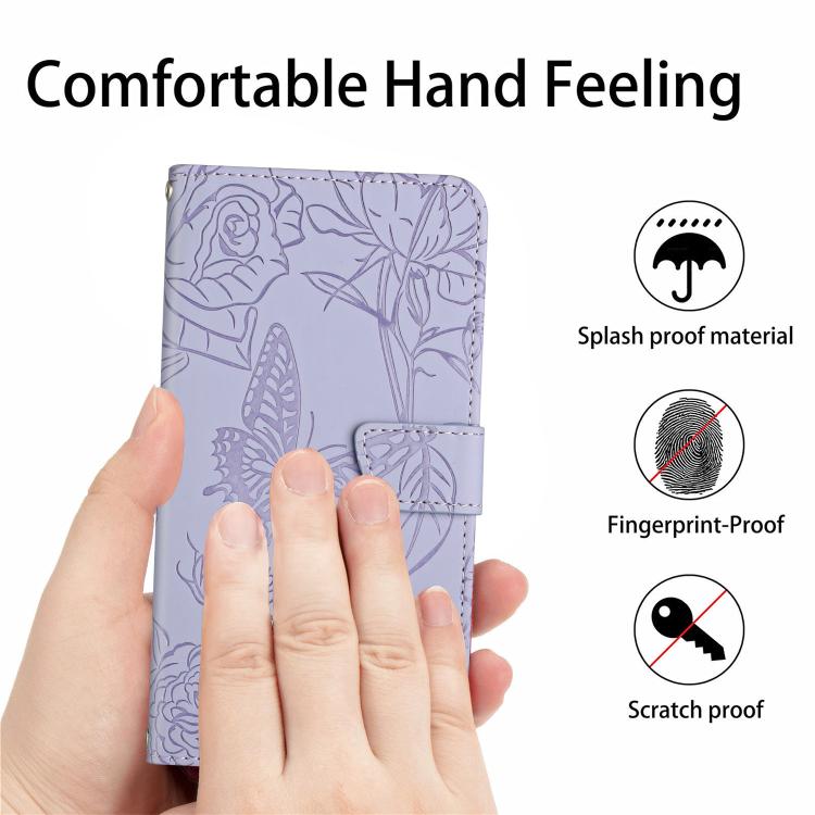 Skin Feel Butterfly Embossed Flip Leather Phone Case, For iPhone 17 Pro Max, For iPhone 17 Pro, For iPhone 17, For iPhone 17 Air