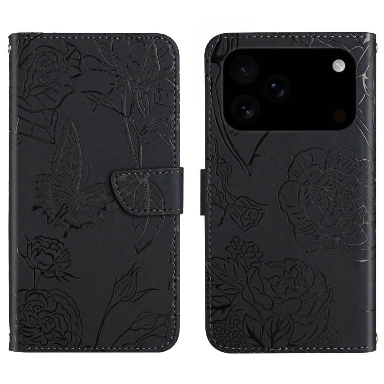 Skin Feel Butterfly Embossed Flip Leather Phone Case, For iPhone 17 Pro Max, For iPhone 17 Pro, For iPhone 17, For iPhone 17 Air