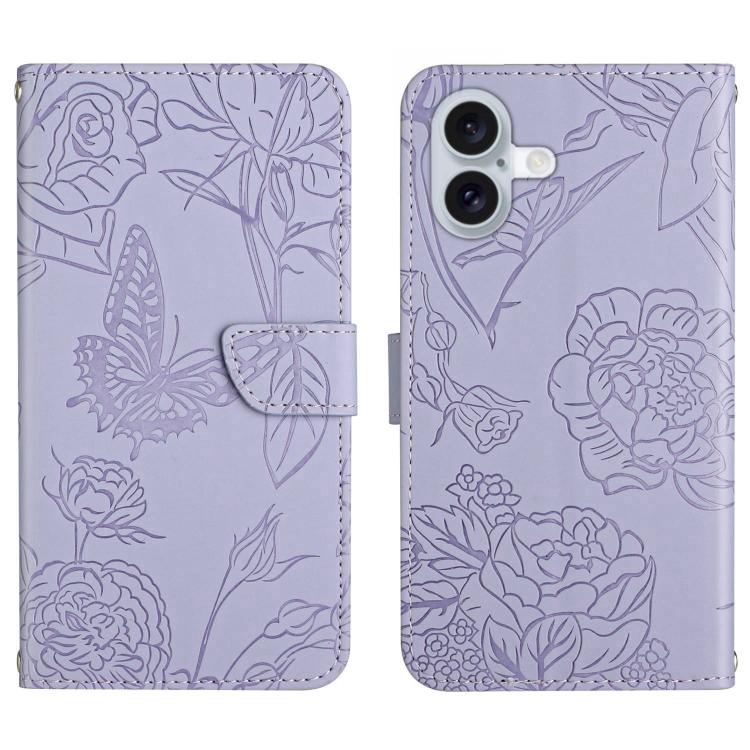 Skin Feel Butterfly Embossed Flip Leather Phone Case, For iPhone 17 Pro Max, For iPhone 17 Pro, For iPhone 17, For iPhone 17 Air
