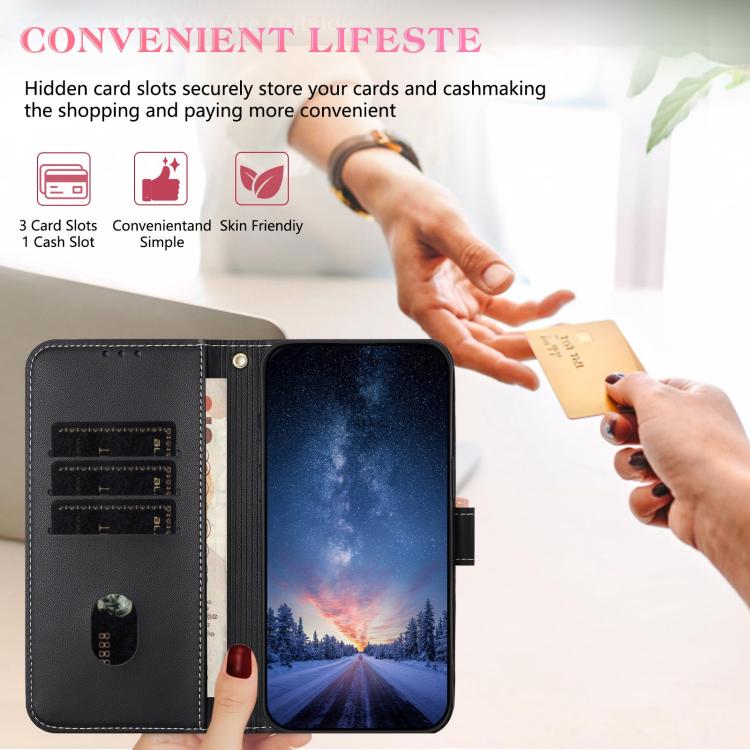 Metal Bow Leather Phone Case with Hand Strap, For iPhone 16e, For iPhone 16 Pro Max, For iPhone 16 Pro, For iPhone 16 Plus