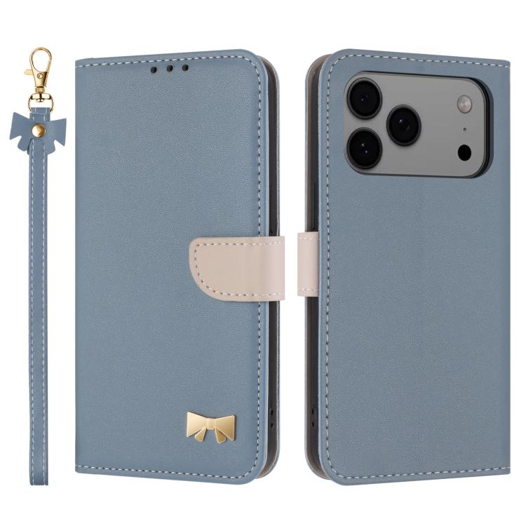 Metal Bow Leather Phone Case with Hand Strap, For iPhone 17 Pro Max, For iPhone 17 Pro, For iPhone 17, For iPhone 17 Air